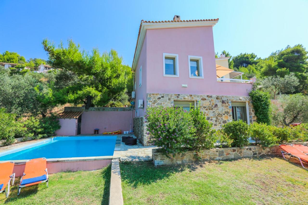 Skiathos Seaview Villa With Pool Punta Exteriör bild