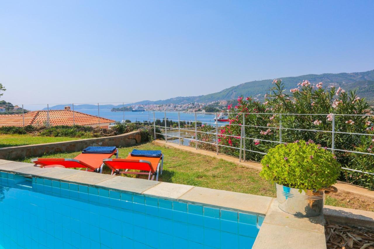 Skiathos Seaview Villa With Pool Punta Exteriör bild